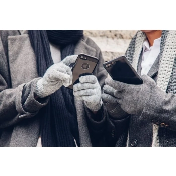 Moshi Digits Touchscreen Gloves - Rękawiczki dotykowe do smartfona (L) (Dark Gray)