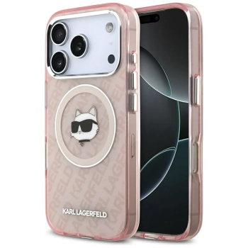 Karl Lagerfeld IML Choupette Head Logo MagSafe - Etui iPhone 17 Pro (różowy)