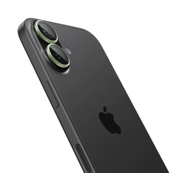 Spigen Optik Pro GLAS.TR EZ Fit Camera Protector 2-Pack - Szkło ochronne na obiektyw do iPhone 16 / 16 Plus / 17 (2 szt) (Green)