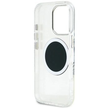 Guess IML Metal Colored Circle Classic Logo MagSafe - Etui do iPhone 16 Pro (czarny)