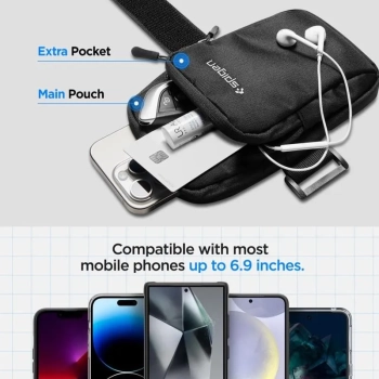 Spigen A702 Dynamic Shield Armband - Etui / Sportowa opaska na ramię na smartfon do 6.9