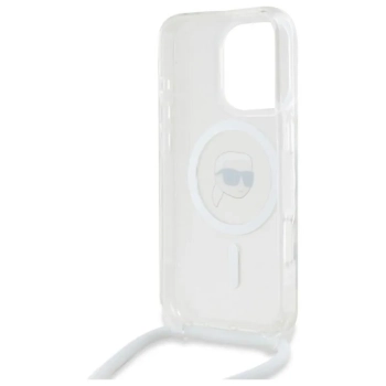 Karl Lagerfeld Crossbody IML Karl Head MagSafe - Etui iPhone 16 Pro (przezroczysty)