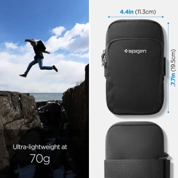 Spigen A702 Dynamic Shield Armband - Etui / Sportowa opaska na ramię na smartfon do 6.9