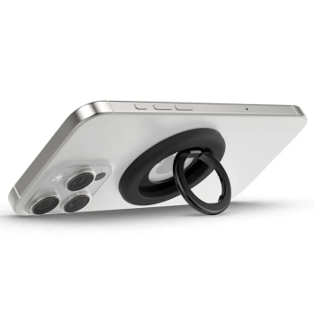 Spigen Nano Pop MagSafe Phone Ring - Magnetyczny uchwyt na palec z funkcją podstawki (Black Sesame)