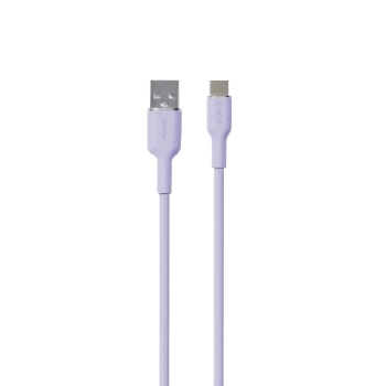 PURO ICON Soft Cable - Kabel USB-A do USB-C 1.5 m (Tech Lavender)