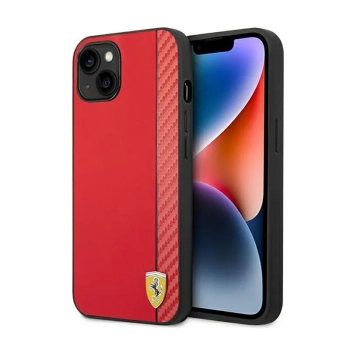 Ferrari Carbon - Etui iPhone 14 Plus (Czerwony)