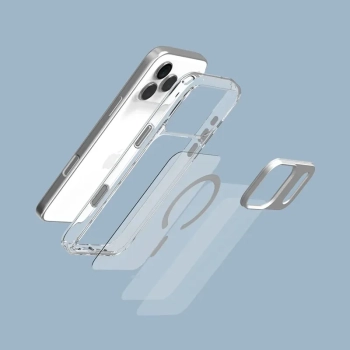 Moshi iGlaze MagSafe - Etui iPhone 17 Pro (Luna Silver)