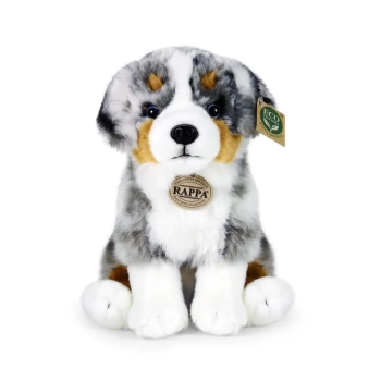Rappa - Pluszowa realistyczna maskotka Pies Owczarek Australijski siedzący 30 cm Eco-Friendly
