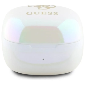 Guess 4G Printed Logo - Słuchawki Bluetooth TWS + etui ładujące (biały)