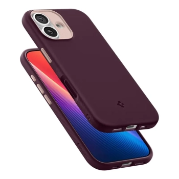 Spigen Nano Pop Mag MagSafe - Etui do iPhone 17 (Burgundy Bean)