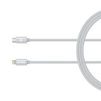 Kanex DuraBraid - Kabel połączeniowy USB-C (Power Delivery) na Lightning certyfikat MFi 1,2 m (Silver)