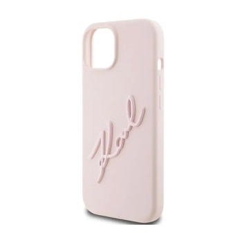 Karl Lagerfeld Silicone Karl Script - Etui iPhone 15 (różowy)