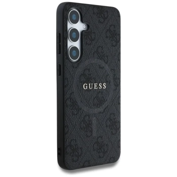 Guess Leather 4G Colored Ring Classic Logo MagSafe - Etui do Samsung Galaxy S25 (czarny)