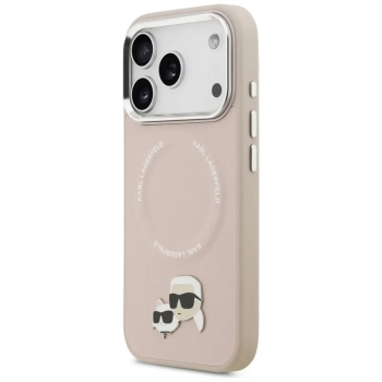 Karl Lagerfeld Karl & Choupette Pins MagSafe - Etui iPhone 17 Pro (różowy)