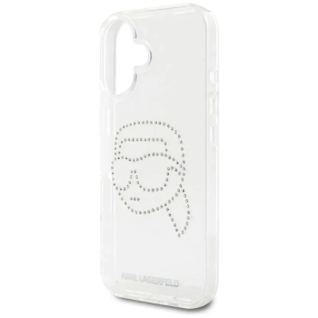 Karl Lagerfeld IML Rhinestones Karl Head - Etui do iPhone 16 (przezroczysty)