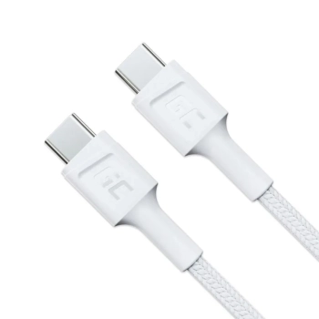 Green Cell PowerStream - Kabel Przewód USB-C - USB-C 200 cm Power Delivery 60W, QC 3.0 (biały)