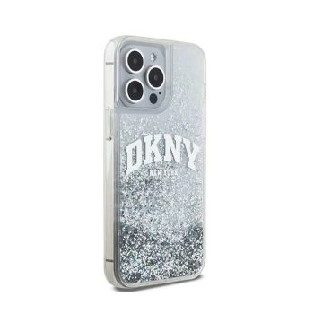 DKNY Liquid Glitter Big Logo - Etui iPhone 15 Pro Max (biały)