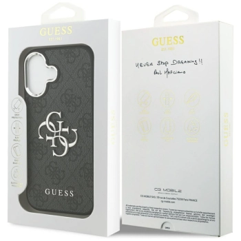 Guess 4G Big 4G Classic Logo - Etui iPhone 17 (czarny / srebrny)