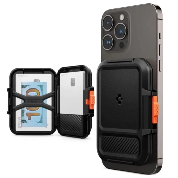 Spigen Lock Fit MagSafe - Portfel magnetyczny (Black)