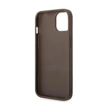 Guess 4G Metal Gold Logo - Etui iPhone 15 / 14 / 13 (brązowy)