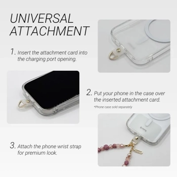 Crong Phone Crossbody - Smycz zawieszka do telefonu (Gold Link)