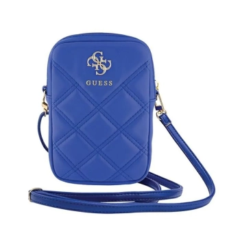 Guess Zip Quilted 4G - Torebka na telefon (niebieski)