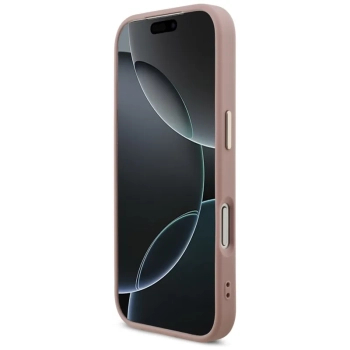 Guess Fixed Glitter Big 4G Metal Frame - Etui iPhone 17 Pro (różowy)
