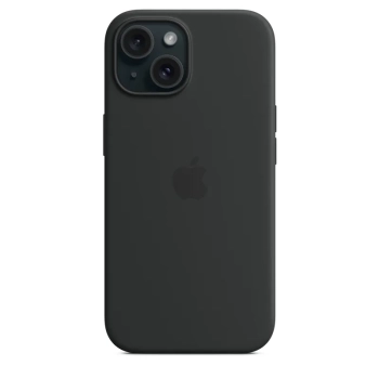 Apple Silicone Case - Silikonowe etui z MagSafe do iPhone 15 (czarny)