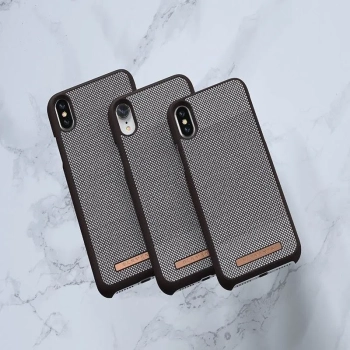 Nordic Elements Saeson Idun - Materiałowe etui iPhone Xs Max (Dark Brown)