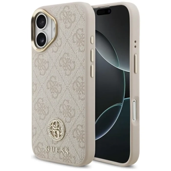 Guess 4G Strass Logo MagSafe - Etui iPhone 17 Pro (różowy)