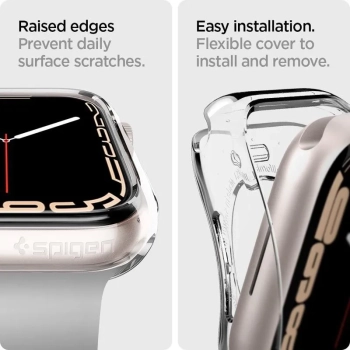Spigen Liquid Crystal - Obudowa do Apple Watch 41 mm (Przezroczysty)