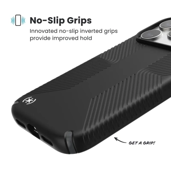 Speck Presidio2 Grip MagSafe - Etui iPhone 17 Pro (Black / Slate Grey / White)