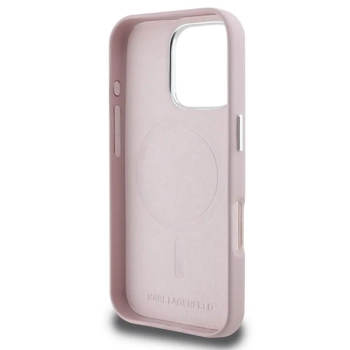 Karl Lagerfeld FW Metal Plate MagSafe - Etui iPhone 16 Pro Max (różowy)