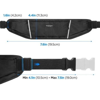 Spigen A710 Dynamic Shield Waist Bag - Saszetka sportowa / nerka na smartfon do 6.9