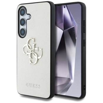 Guess Grained Big 4G Logo Small Classic Logo - Etui do Samsung Galaxy S25 (beżowy)