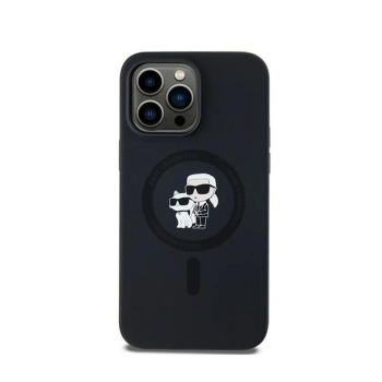 Karl Lagerfeld Silicone Karl & Choupette MagSafe - Etui iPhone 14 Pro Max (czarny)