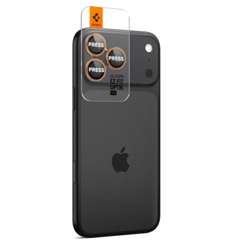Spigen Optik Pro GLAS.TR EZ Fit Camera Protector 2-Pack - Szkło ochronne na obiektyw do iPhone 16 Pro / 16 Pro Max / 17 Pro / 17 Pro Max (2 szt) (Oran