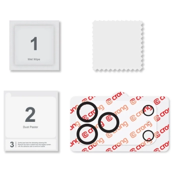 Crong Lens Shield - Szkło na aparat i obiektyw iPhone 17 Pro
