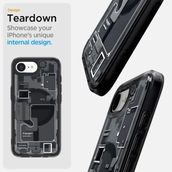 Spigen Ultra Hybrid Mag MagSafe - Etui do iPhone 16e (Zero One Black)