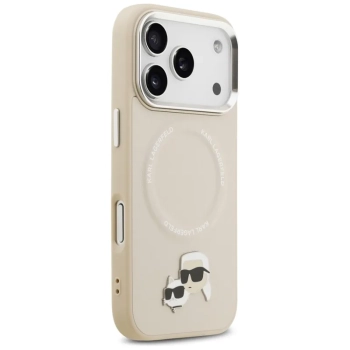 Karl Lagerfeld Karl & Choupette Pins MagSafe - Etui iPhone 17 Pro (beżowy)