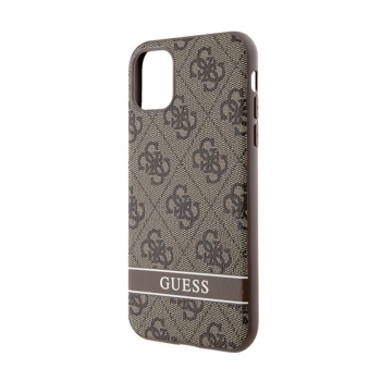 Guess 4G Printed Stripe - Etui iPhone 11 / iPhone XR (brązowy)