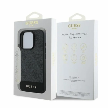 Guess 4G Bottom Stripe - Etui iPhone 16 Pro (szary)