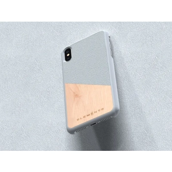 Nordic Elements Original Hel - Drewniane etui iPhone Xs Max (Light Grey)