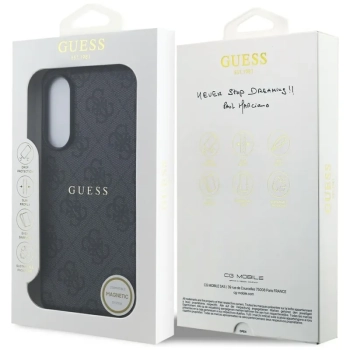 Guess 4G Ring Classic Logo MagSafe - Etui Samsung Galaxy S25 Edge (czarny)