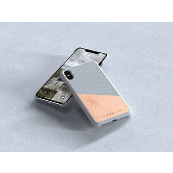 Nordic Elements Original Hel - Drewniane etui iPhone Xs Max (Light Grey)