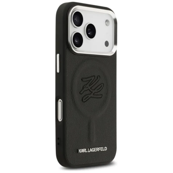 Karl Lagerfeld Initial & Metal Logo MagSafe - Etui iPhone 17 Pro Max (czarny)
