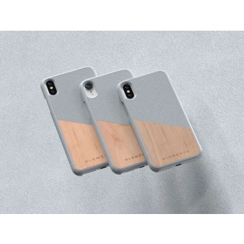 Nordic Elements Original Hel - Drewniane etui iPhone Xs Max (Light Grey)