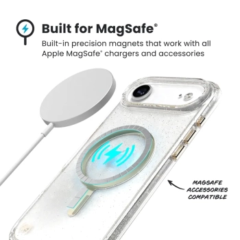 Speck Presidio Lux MagSafe - Etui iPhone Air (Glitter / Gold Metallic)