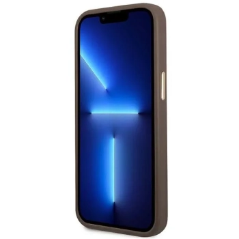 Guess 4G Metal Camera Outline Case - Etui iPhone 14 Pro Max (Brązowy)