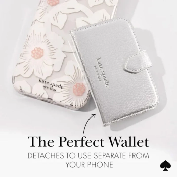 Kate Spade New York Morgan MagSafe Wallet - Portfel magnetyczny (Metallic Silver)